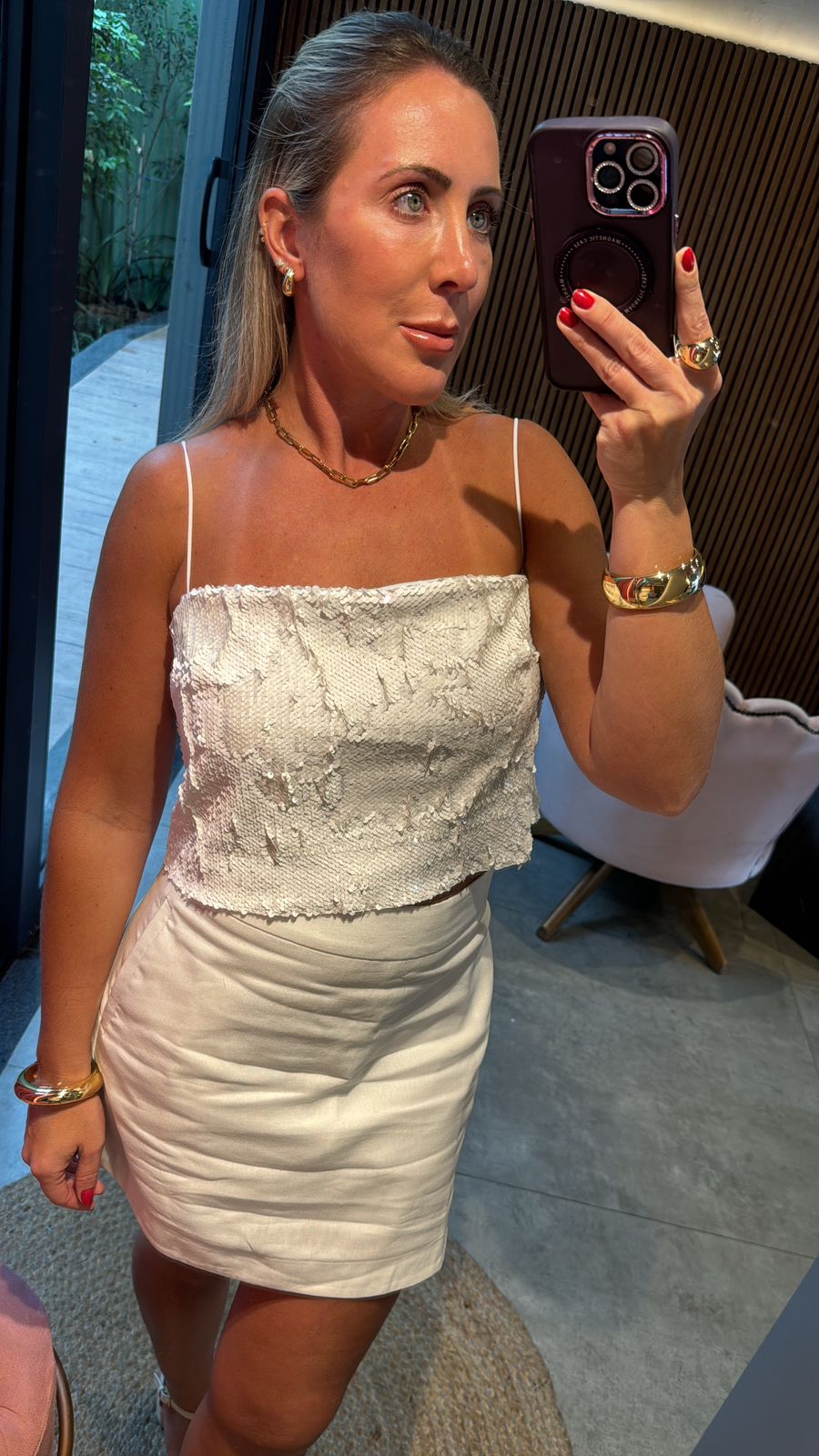 Regata Francesca paetê