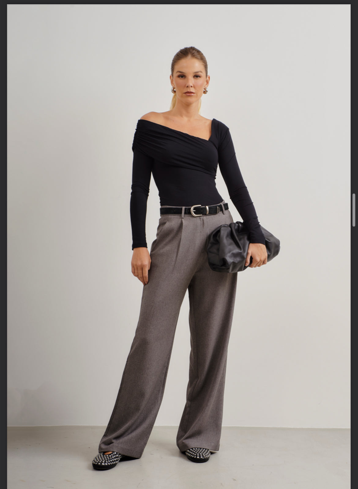 Blusa assimétrica malha