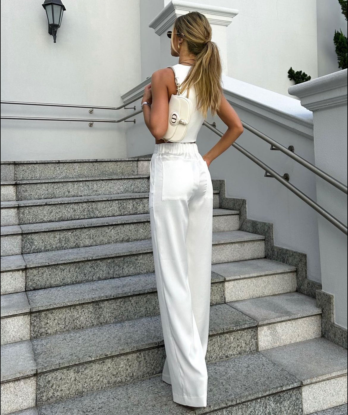 Calça wide leg