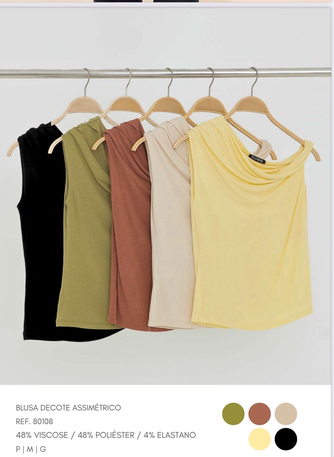 Blusa decote assimétrico