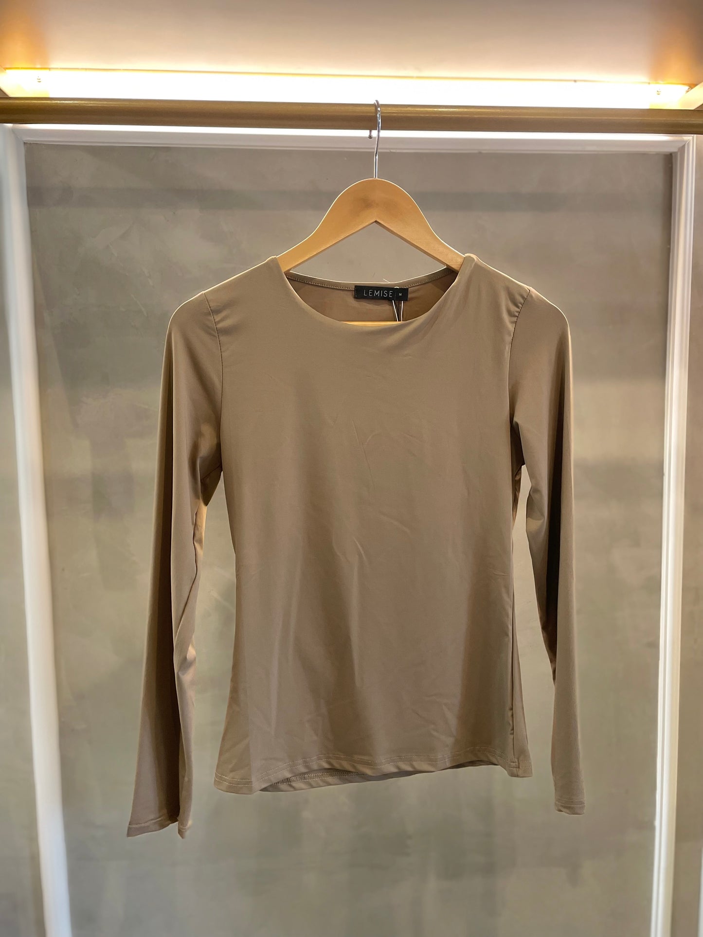 Blusa manga longa poliamida