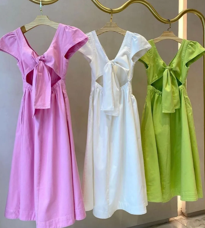Vestido em sarja