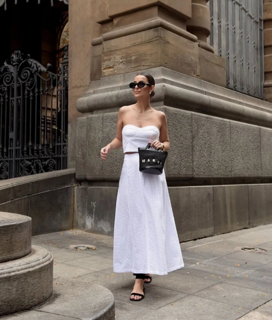 Conjunto em laise de algodão