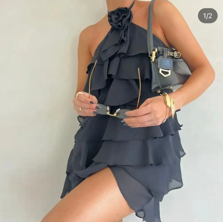 Vestido babado