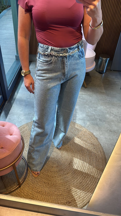 Calça com strass