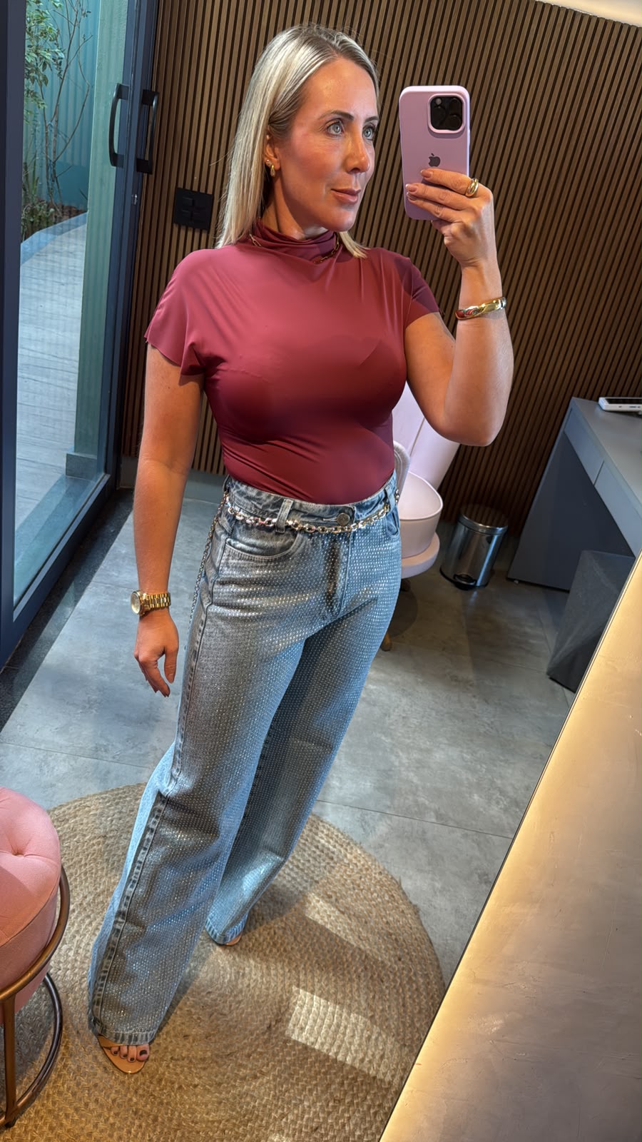 Calça com strass