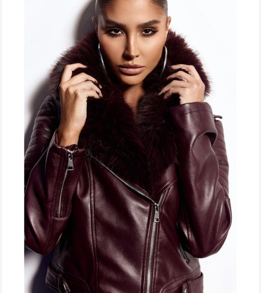 Jaqueta couro pelinho