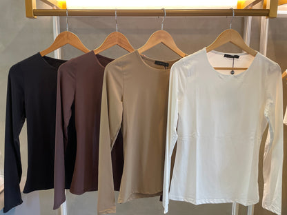 Blusa manga longa poliamida