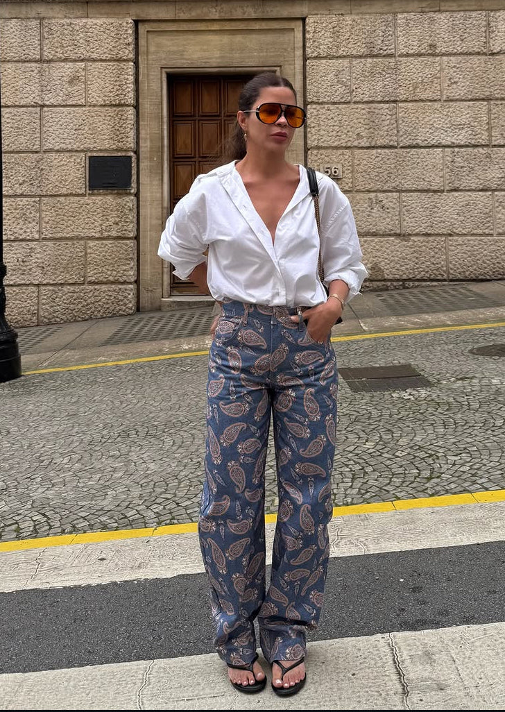 Calça jeans barrel