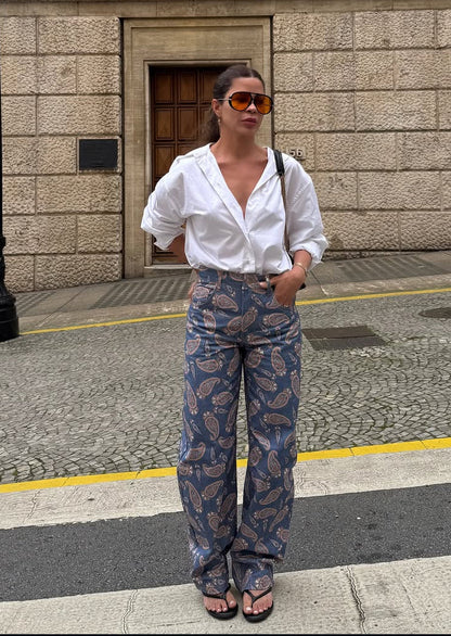 Calça jeans barrel