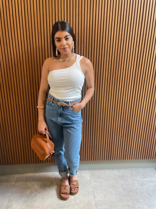 Calça jeans mom