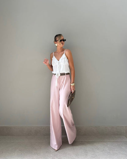 Regata chiffon  babado cascata