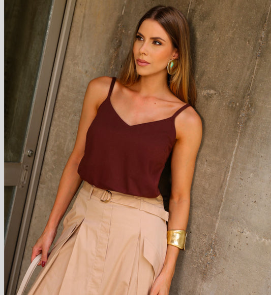 Blusa malha alça