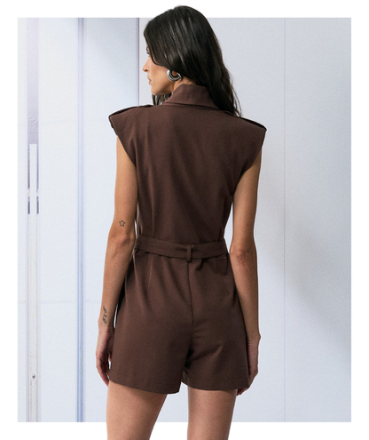 Macaquinho alfaiataria spam com gola