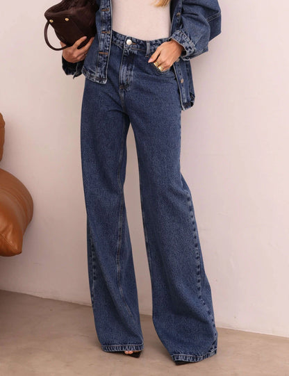 Calça jeans wide leg Pandora