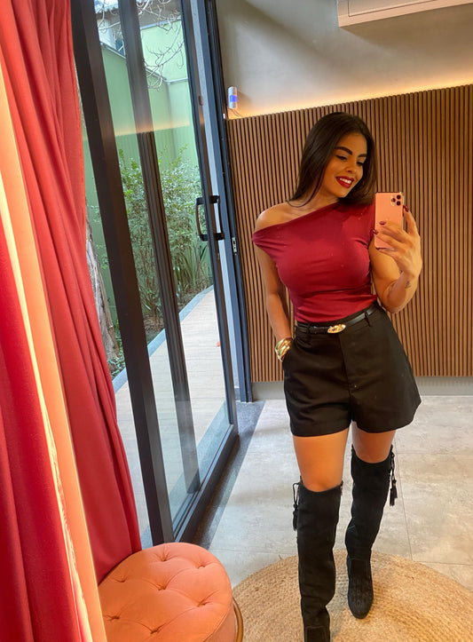 Blusa canelada nó