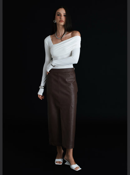 Blusa assimétrica malha
