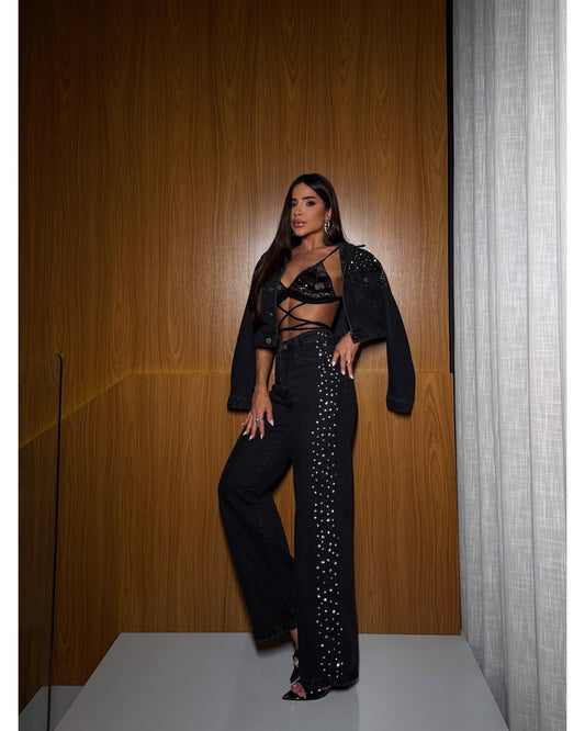 Calça wide leg Thais