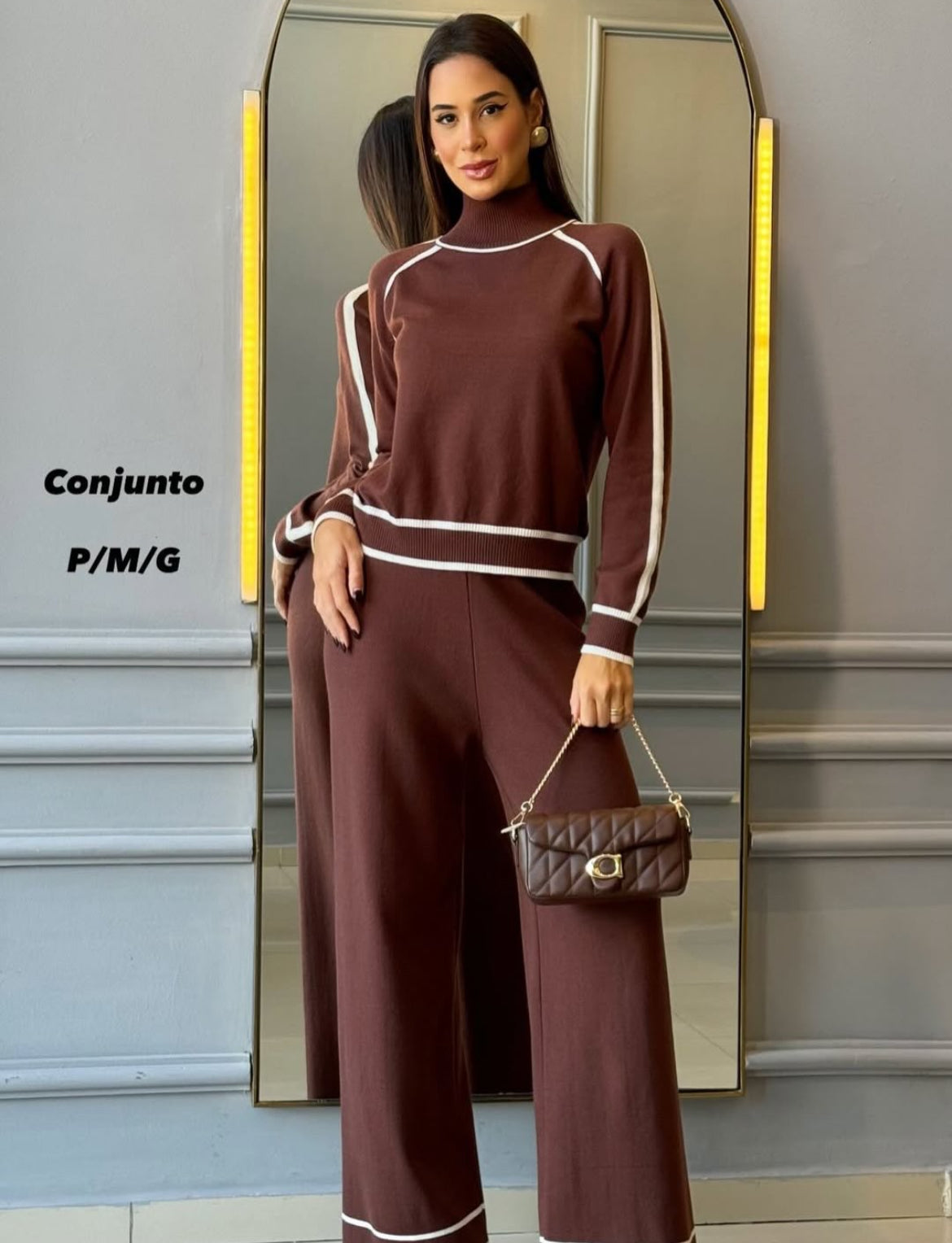 Conjunto em tricô importado