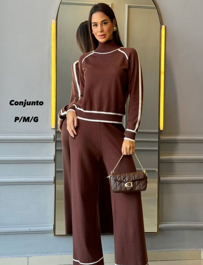 Conjunto em tricô importado