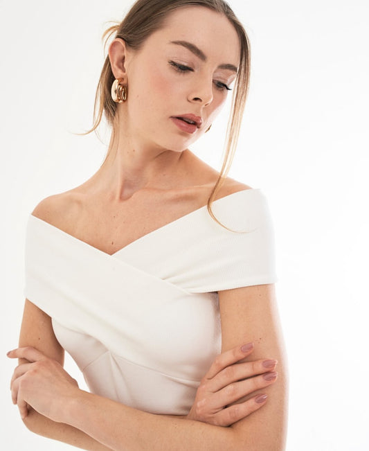 Blusa decote cruzado