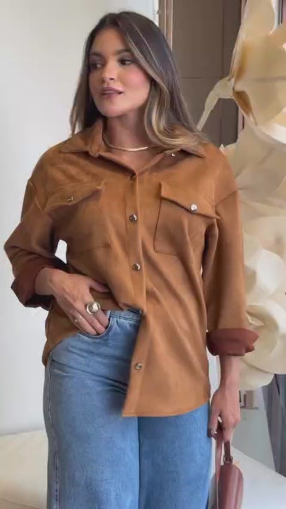 Camisa em suede