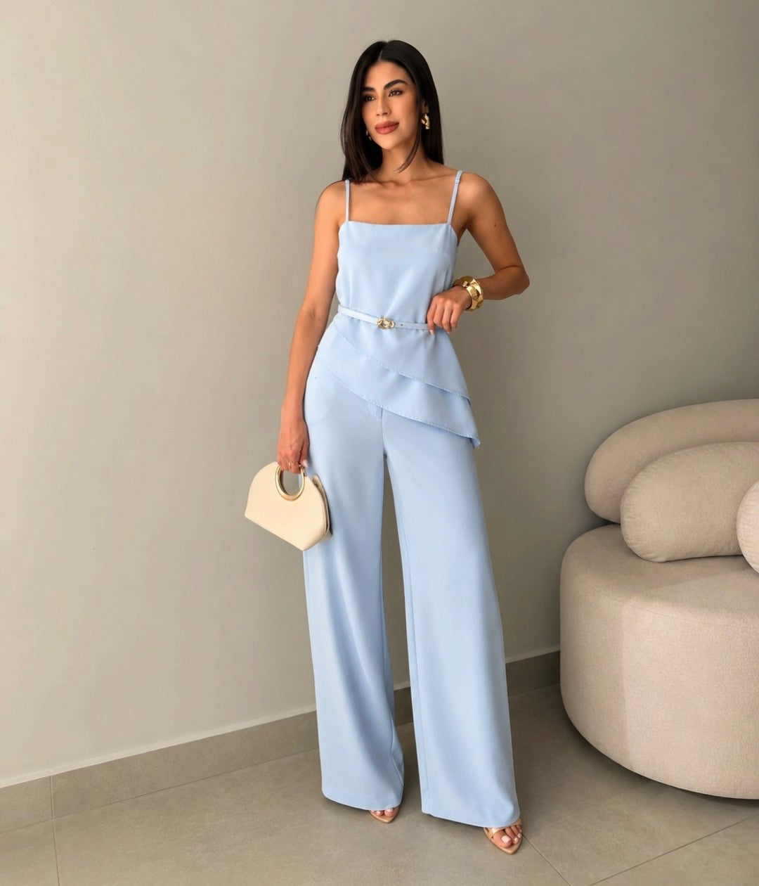 Conjunto alfaiataria Celeste